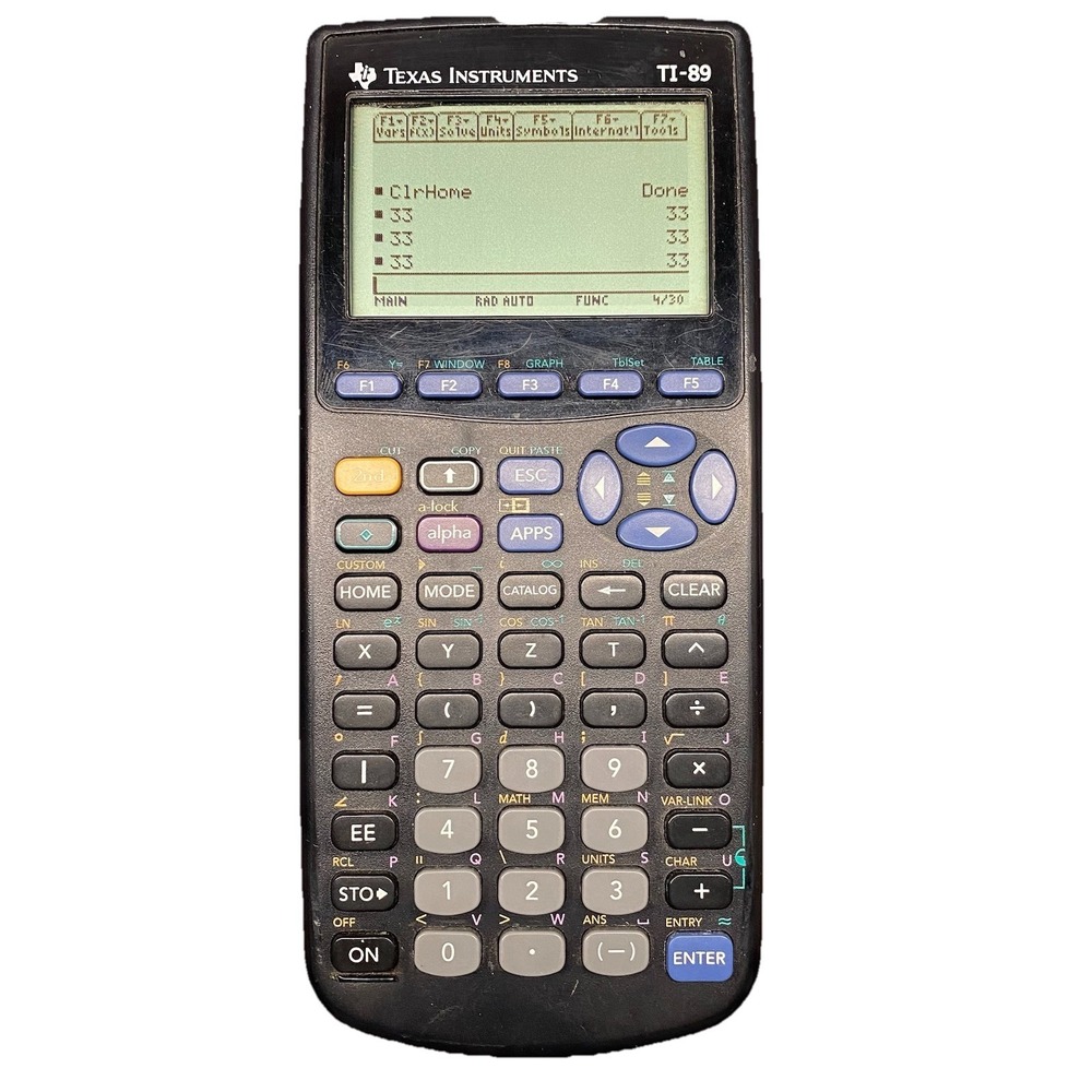 Texas Instruments TI-89 Graphing Calculator CAS VTG 90s School Engineer Working
